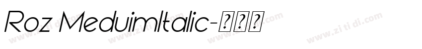 Roz MeduimItalic字体转换